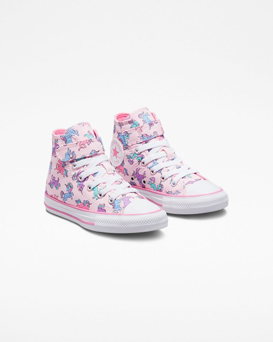 Girls' Converse Chuck Taylor All Star Easy-On Unicorns High Top Shoes Pink / Blue | AU 95E04U